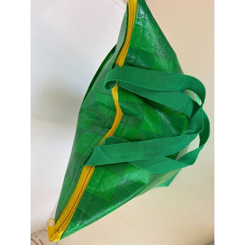Avon Green Skin So Soft Bug Guard Green Checkered Tote Bag Logo 12X15 - Picture 3 of 3
